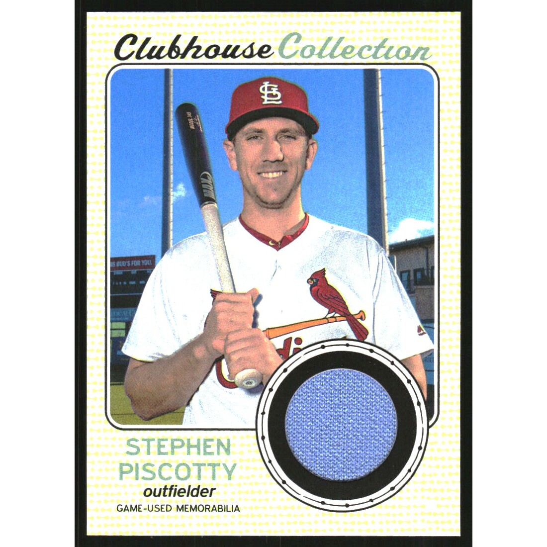 2017 Topps Heritage Clubhouse Collection Relics #CCRSP Stephen Piscotty HN