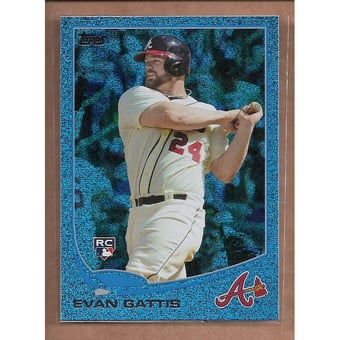 2013 Topps Silver Slate Blue Sparkle Wrapper Redemption #418 Evan Gattis
