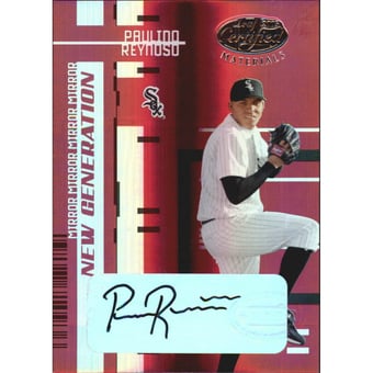 2005 Leaf Certified Materials Mirror Autograph Red #230 Paulino Reynoso NG/49