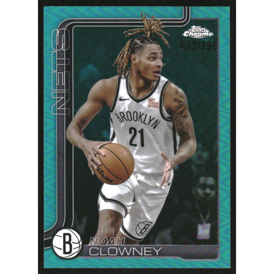 2025-26 Topps Chrome Teal Refractors #23 Noah Clowney