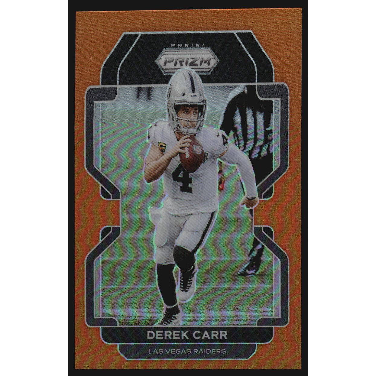 2021 Panini Prizm Prizms Orange #179 Derek Carr