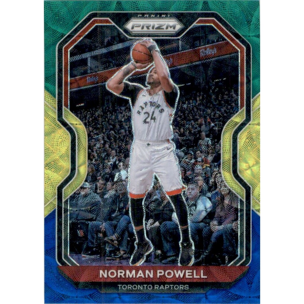 2020-21 Panini Prizm Prizms Choice Blue Yellow and Green #157 Norman Powell