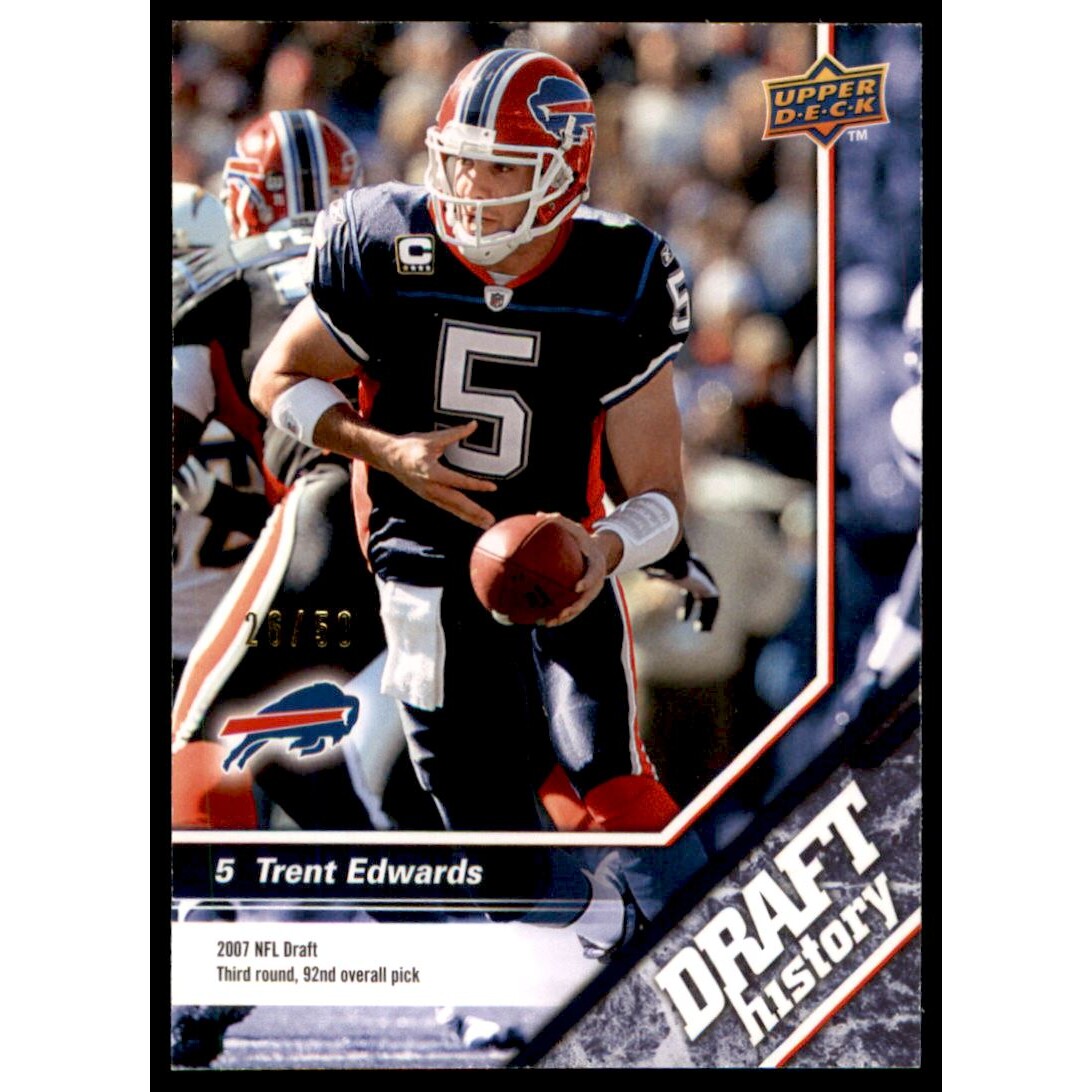 2009 Upper Deck Draft Edition Blue 50 #175 Trent Edwards