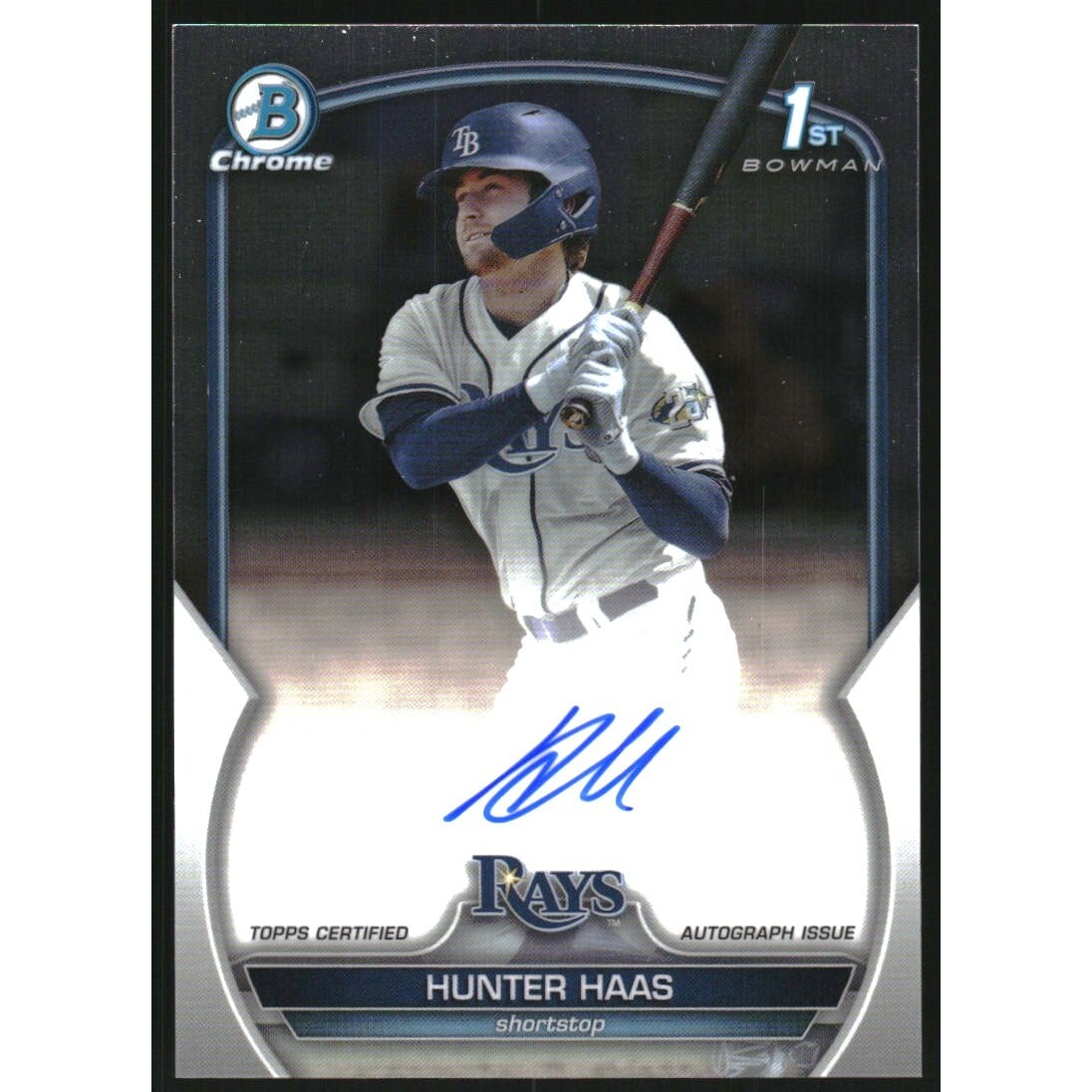 2023 Bowman Chrome Draft Autographs #CDAHHA Hunter Haas. rookie card picture