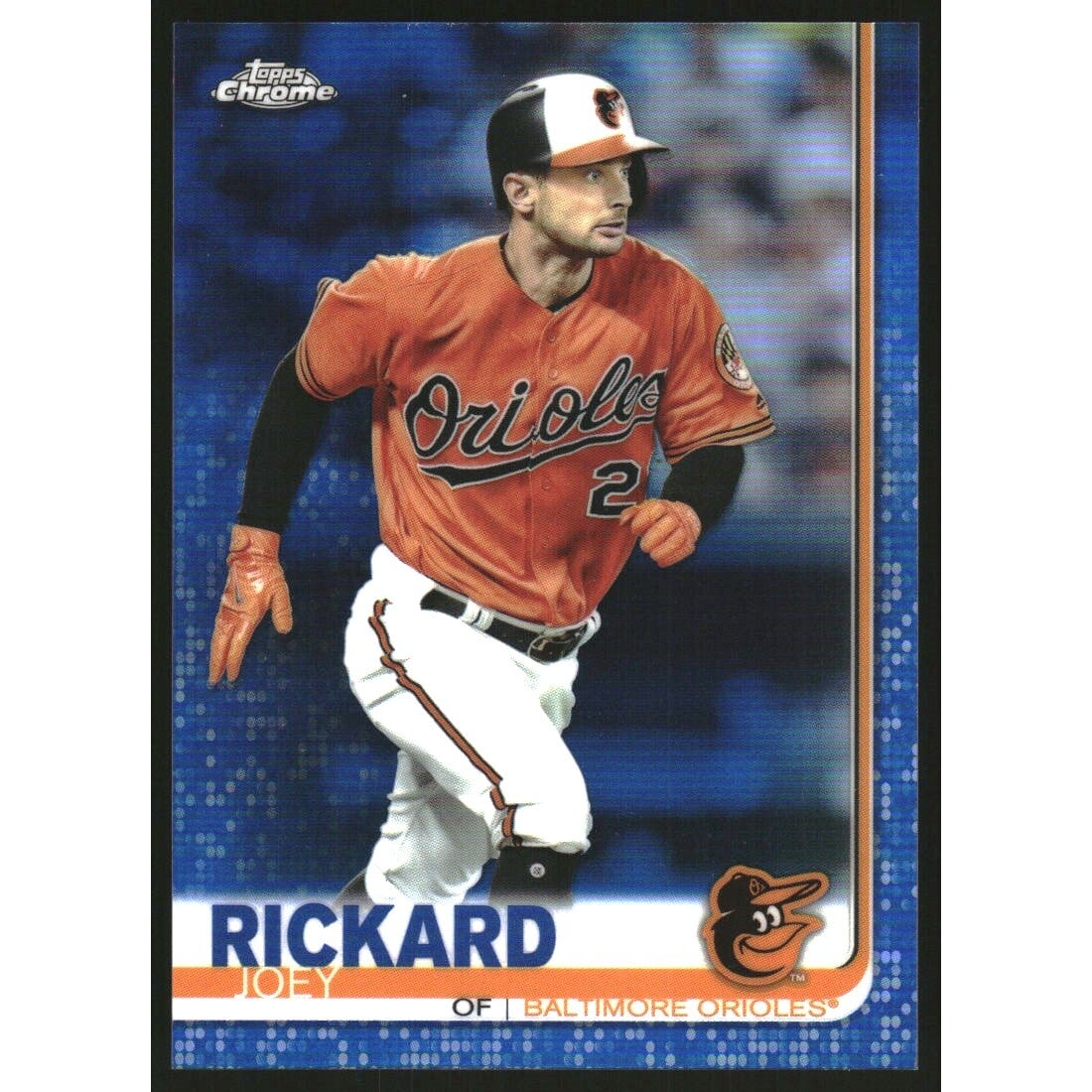 2019 Topps Chrome Blue Refractors #60 Joey Rickard. rookie card picture