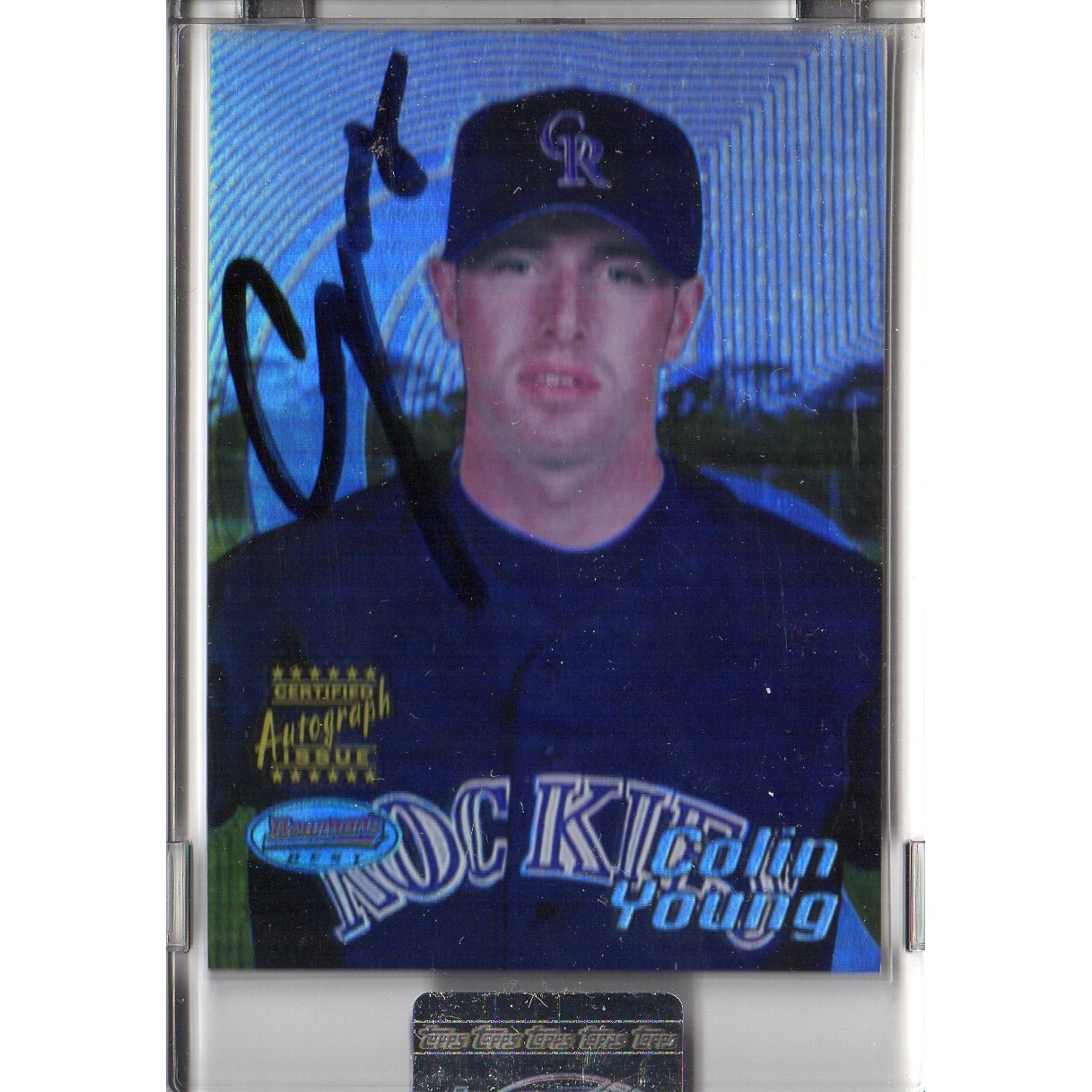 2002 Bowman's Best Uncirculated #117 Colin Young AU. rookie card picture