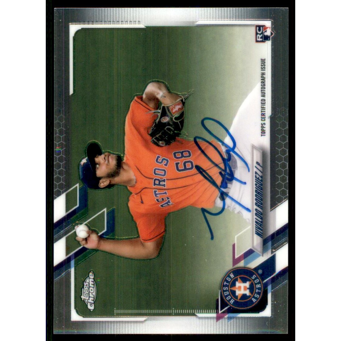 2021 Topps Chrome Rookie Autographs #RANR Nivaldo Rodriguez. rookie card picture