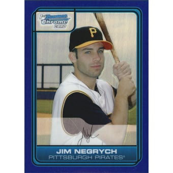 2006 Bowman Chrome Draft Draft Picks Blue Refractors #41 Jim Negrych