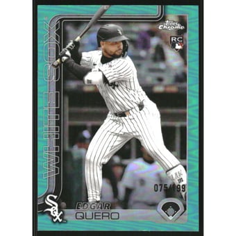 2025 Topps Chrome Update Aqua Refractors #USC165 Edgar Quero