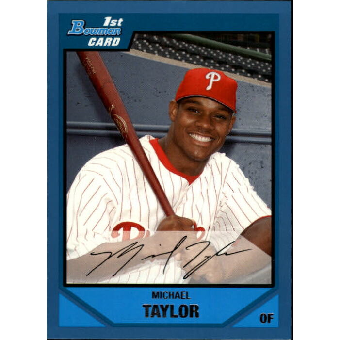 2007 Bowman Draft Draft Picks Blue #BDPP37 Michael Taylor. rookie card picture