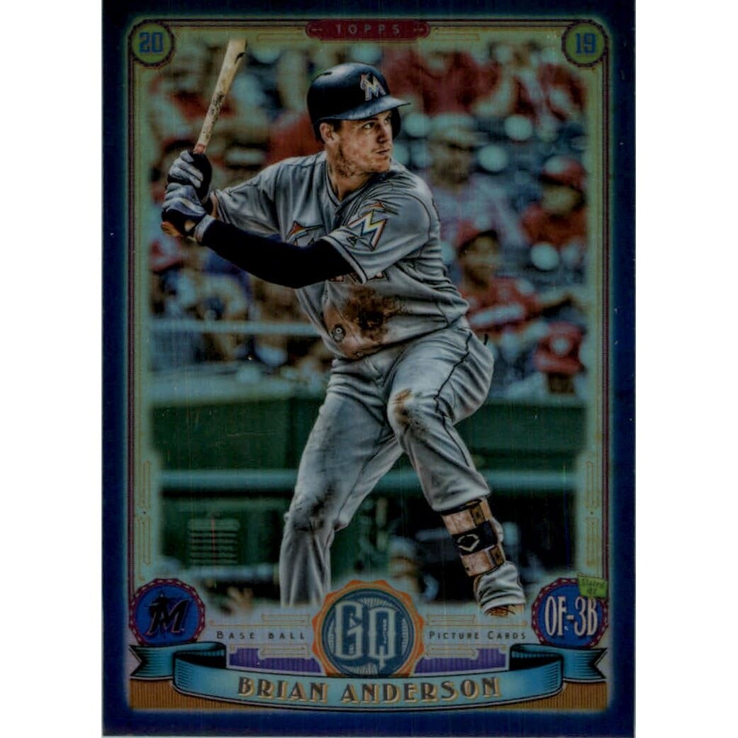 2019 Topps Gypsy Queen Chrome Box Toppers Indigo Refractors #256 Brian Anderson. rookie card picture