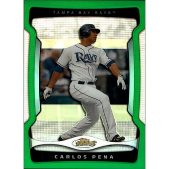 2009 Finest Refractors Green #23 Carlos Pena