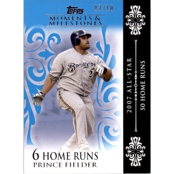 2008 Topps Moments and Milestones Blue #131-6 Prince Fielder