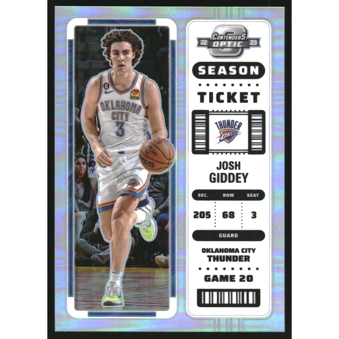 2022-23 Panini Contenders Optic Silver #93 Josh Giddey
