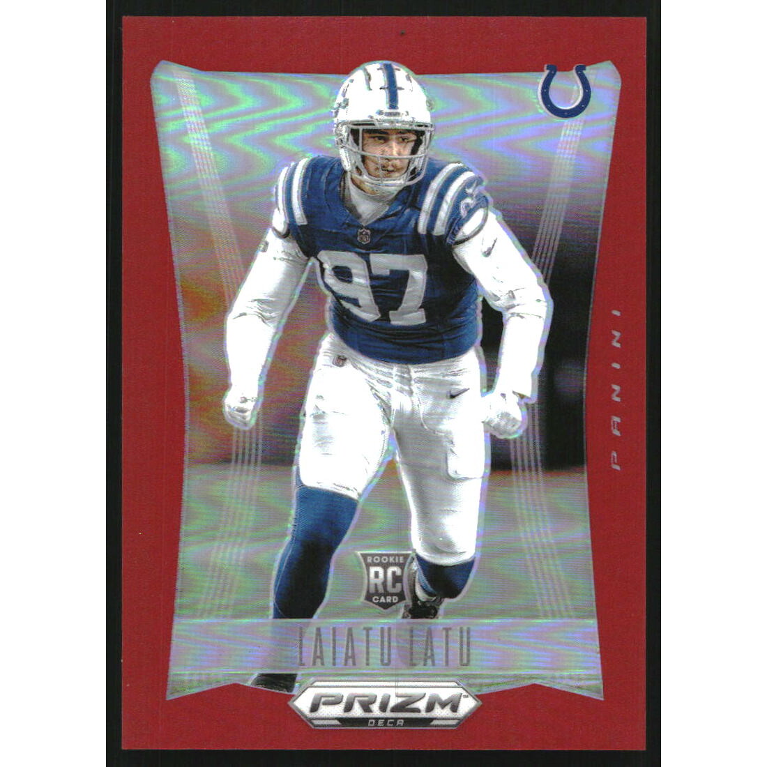2024 Panini Prizm Deca Prizms Red #136 Laiatu Latu. rookie card picture