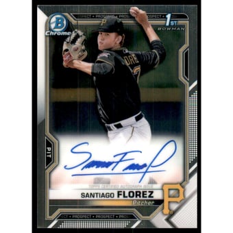 2021 Bowman Chrome Prospect Autographs #CPASF Santiago Florez