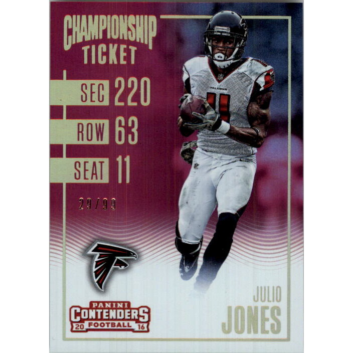 2016 Panini Contenders Championship Ticket #41 Julio Jones