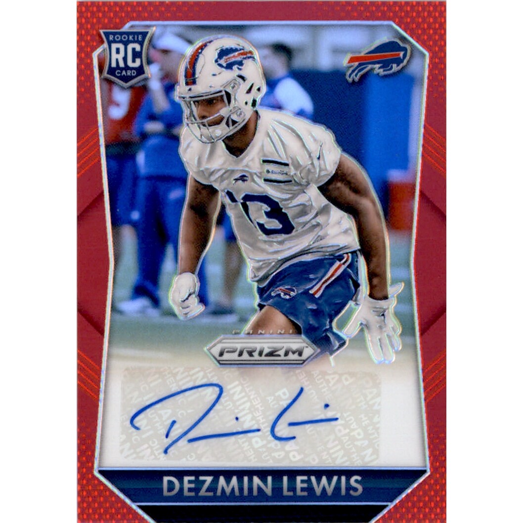 2015 Panini Prizm Rookie Autographs Prizms Red #RSDL Dezmin Lewis/299. rookie card picture