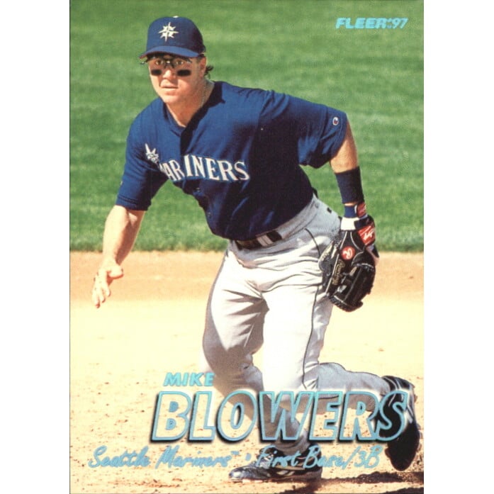 1997 Fleer Tiffany #545 Mike Blowers. rookie card picture