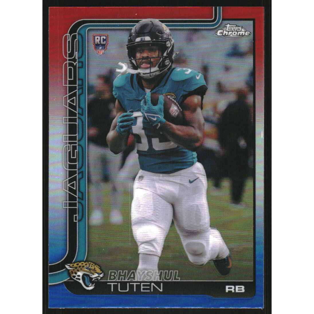 2025 Topps Chrome Red White and Blue Refractors #389 Bhayshul Tuten