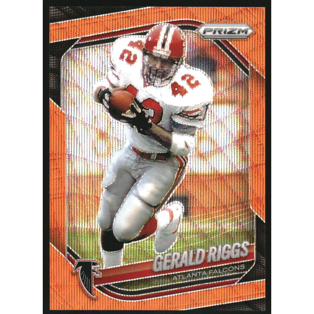 2025 Panini Prizm Prizms Orange Wave #117 Gerald Riggs. rookie card picture