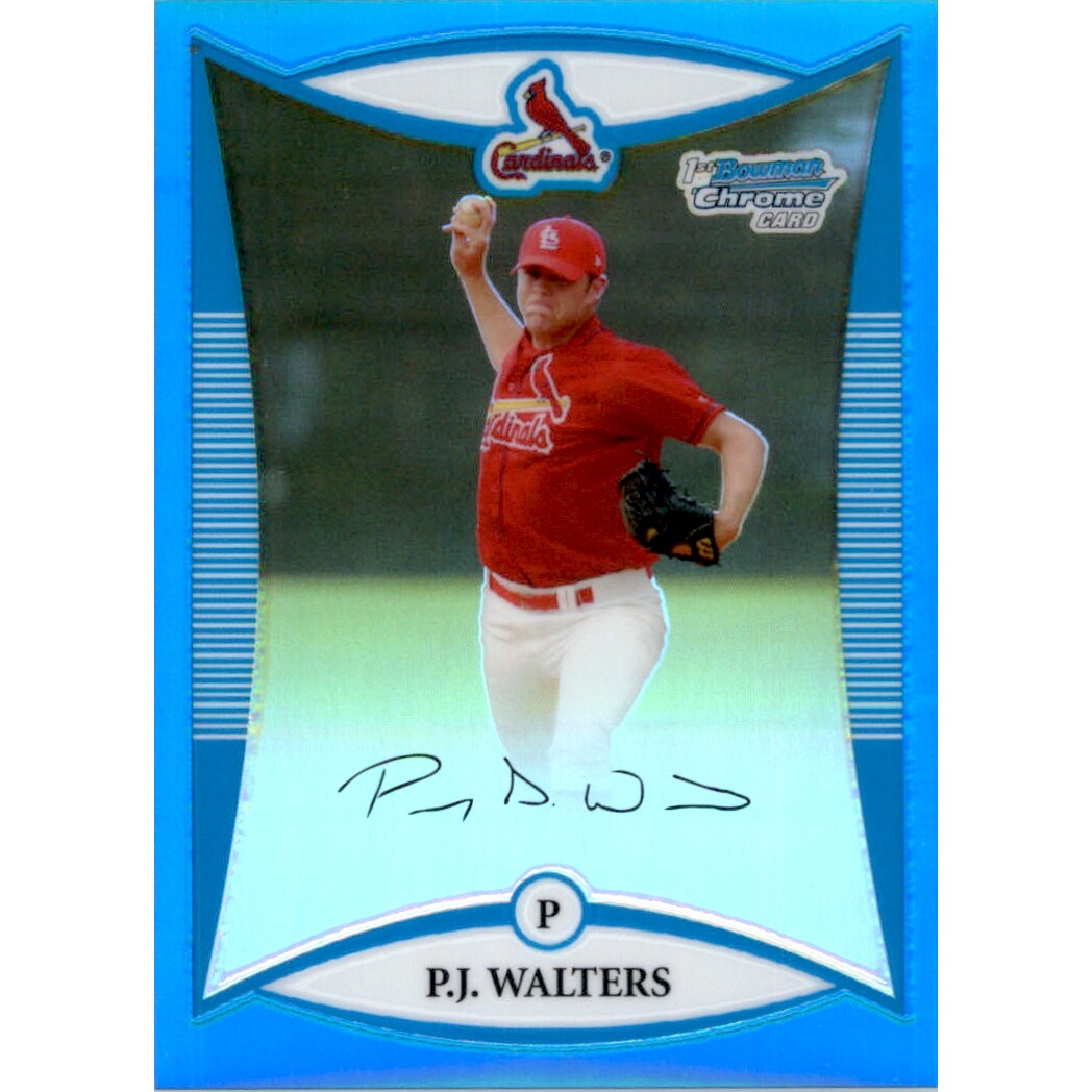 2008 Bowman Chrome Prospects Blue Refractors #BCP76 P.J. Walters