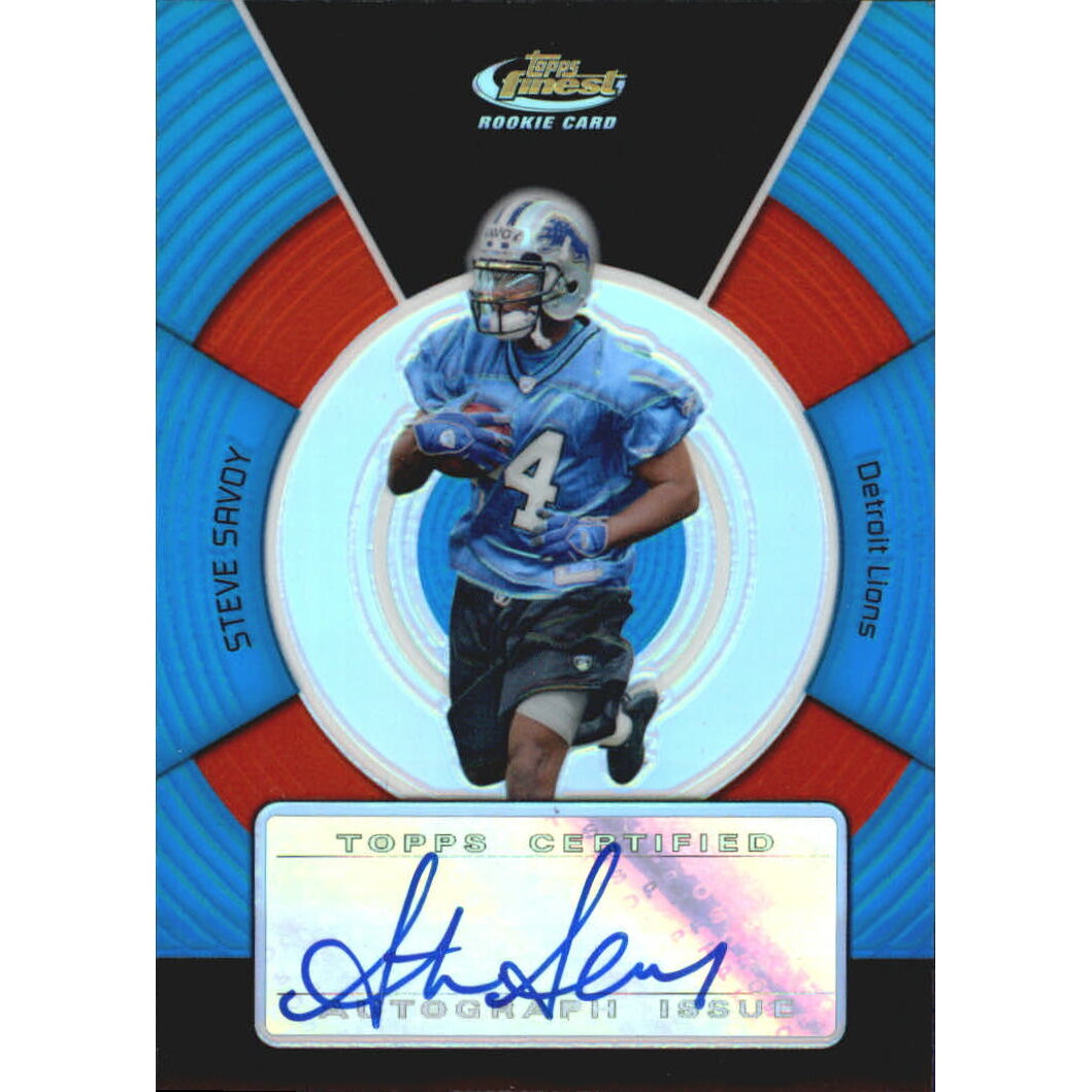 2005 Finest Blue Refractors #172 Steve Savoy AU