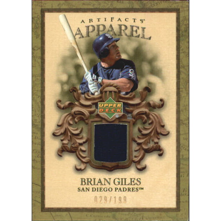 2007 Artifacts MLB Apparel #BG Brian Giles 2007 Artifacts MLB Apparel #BG Brian Giles