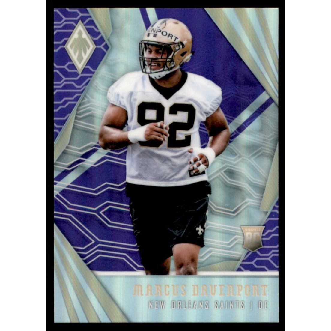 2018 Panini Phoenix Purple #146 Marcus Davenport. rookie card picture