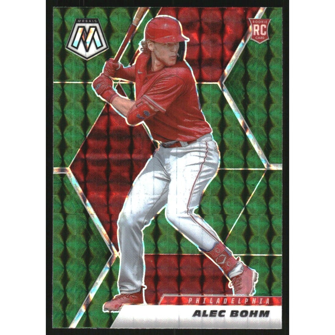 2021 Panini Mosaic Mosaic Green #220 Alec Bohm. rookie card picture