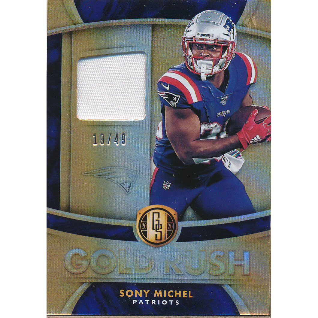 2020 Panini Gold Standard Gold Rush Materials #23 Sony Michel/199