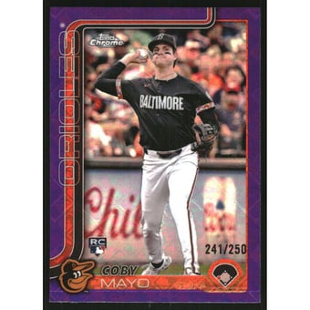 2025 Topps Chrome Logofractor Purple Refractors #120 Coby Mayo