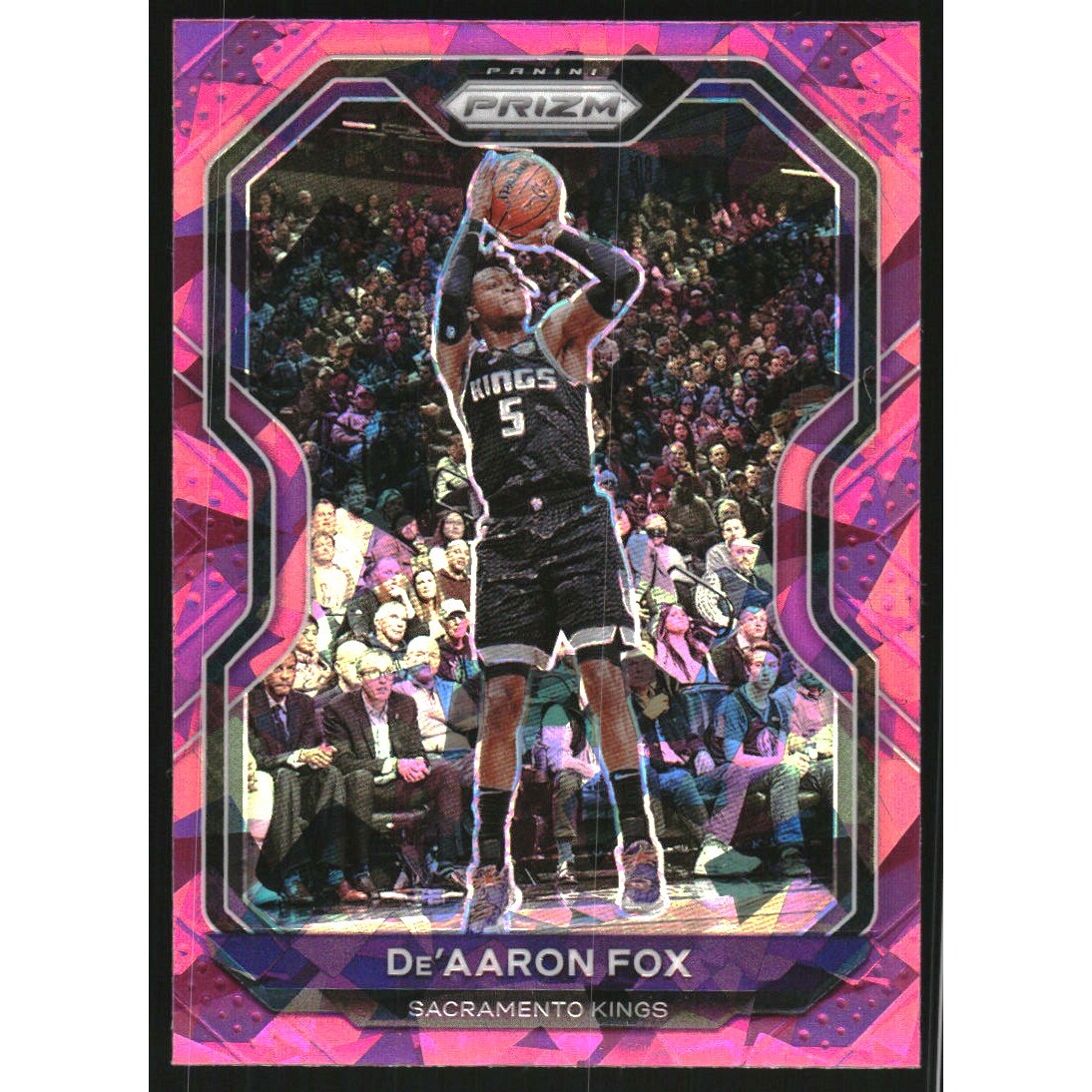 2020-21 Panini Prizm Prizms Pink Ice #13 De’Aaron Fox 2020-21 Panini Prizm Prizms Pink Ice #13 De’Aaron Fox
