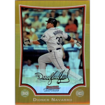 2009 Bowman Chrome Gold Refractors #109 Dioner Navarro