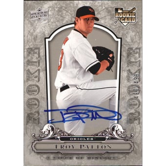 2008 UD A Piece of History Rookie Autographs #119 Troy Patton/499