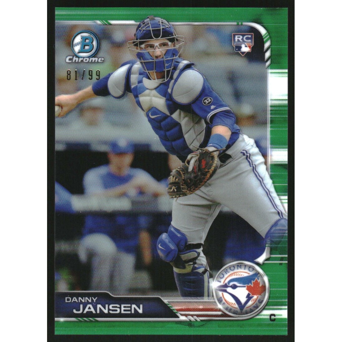 2019 Bowman Chrome Green Refractors #88 Danny Jansen. rookie card picture