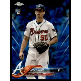 2018 Topps Chrome Blue Refractors #42 Lucas Sims