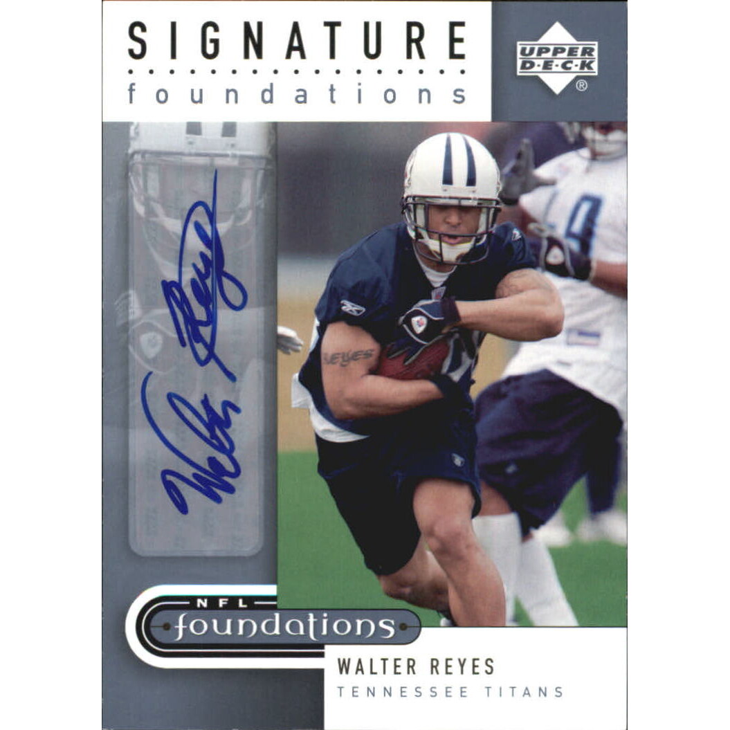2005 Upper Deck Foundations Signature Foundations Silver #SFWR Walter Reyes. rookie card picture