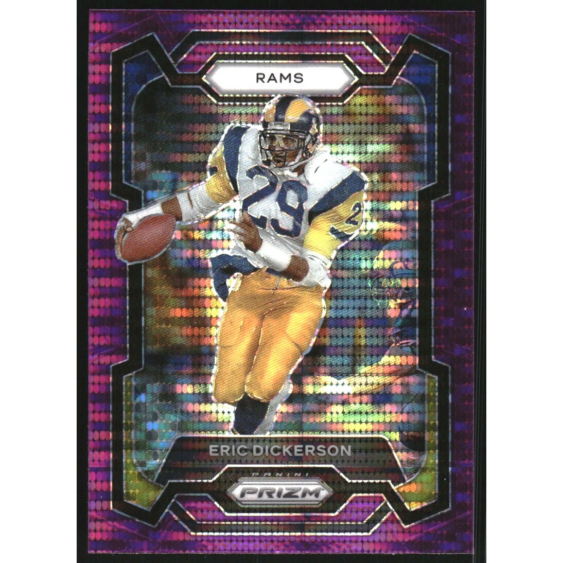 2023 Panini Prizm Prizms Purple Pulsar #168 Eric Dickerson 2023 Panini Prizm Prizms Purple Pulsar #168 Eric Dickerson
