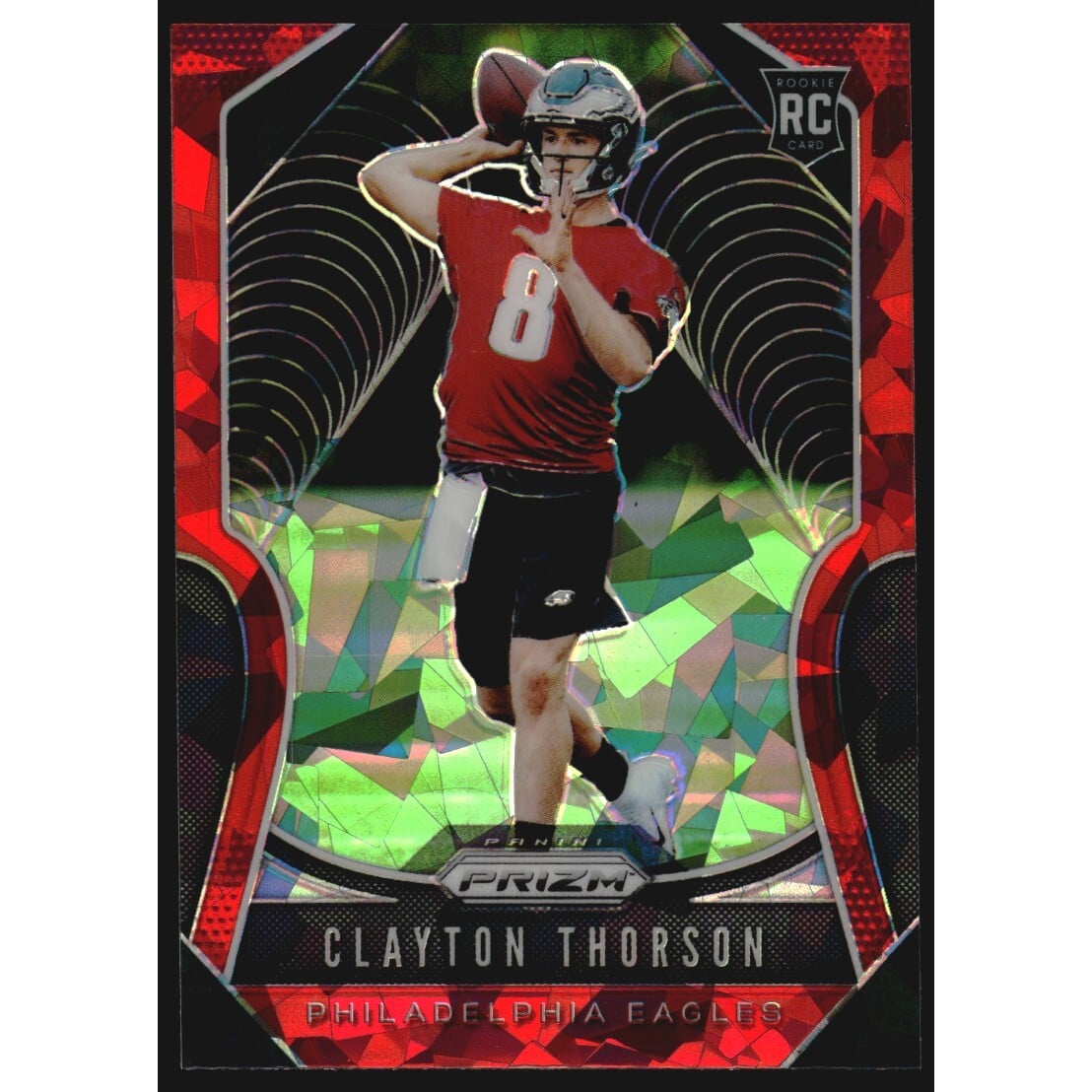 2019 Panini Prizm Prizms Red Ice #310 Clayton Thorson. rookie card picture