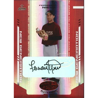 2004 Leaf Certified Materials Mirror Autograph Red #273 Fernando Nieve NG/200