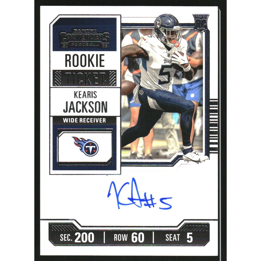2023 Panini Contenders #160 Kearis Jackson AU RC