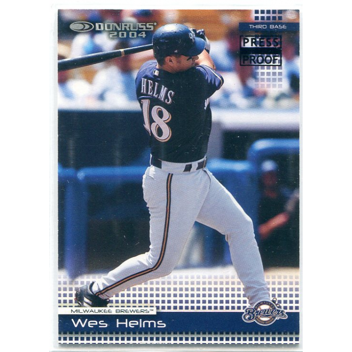 2004 Donruss Press Proofs Black #299 Wes Helms