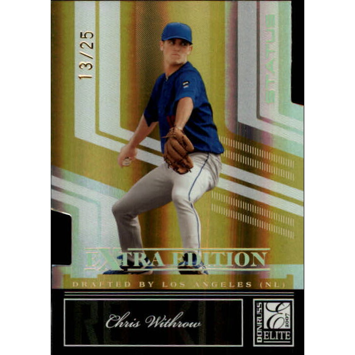 2007 Donruss Elite Extra Edition Status Gold #96 Chris Withrow. rookie card picture