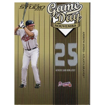 2004 Studio Game Day Souvenirs Number #7 Andruw Jones Jsy/300