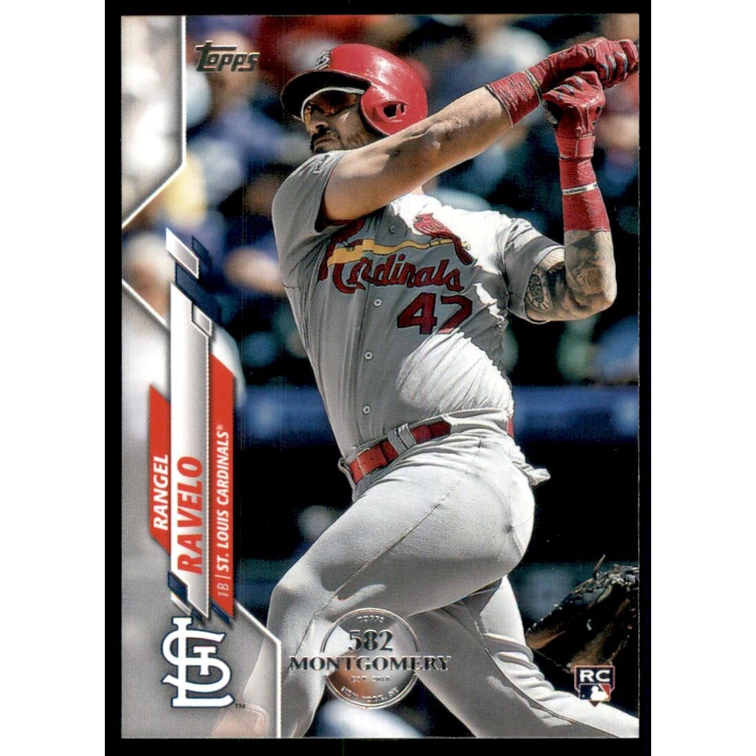 2020 Topps Factory Set 582 Montgomery Club #676 Rangel Ravelo. rookie card picture