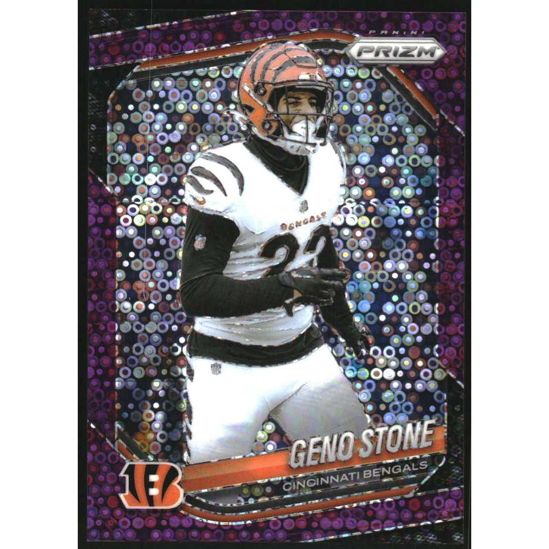 2025 Panini Prizm Prizms No Huddle Purple #61 Geno Stone