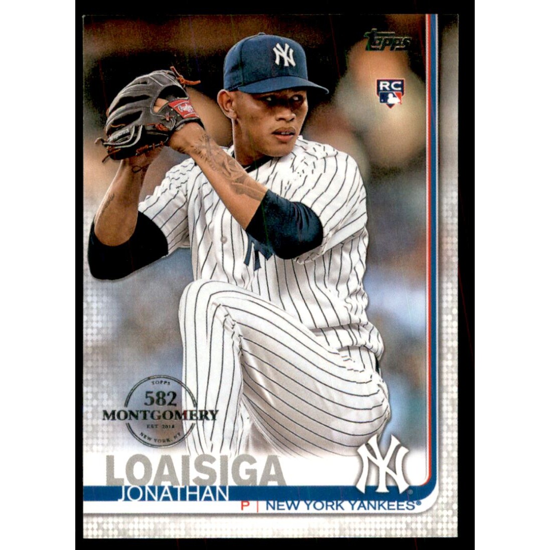 2019 Topps Factory Set 582 Montgomery #243 Jonathan Loaisiga. rookie card picture