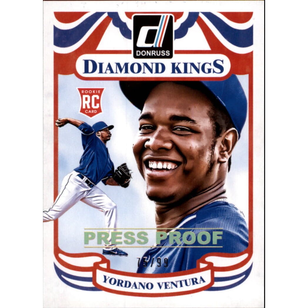 2014 Donruss Press Proofs Gold #211 Yordano Ventura DK. rookie card picture