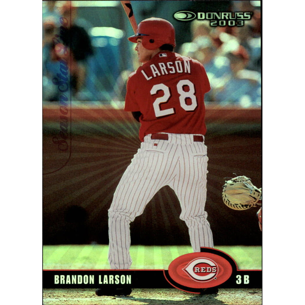 2003 Donruss Stat Line Season #271 Brandon Larson/13. rookie card picture